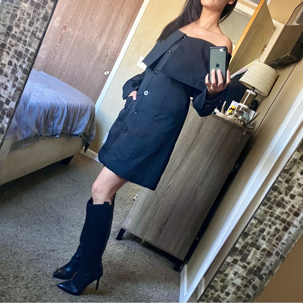 Off the shoulder blazer dress